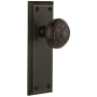 Grandeur Fifth Avenue Solid Brass Rose Privacy Door Knob Set with Windsor Knob and 2-3/4" Backset Timeless Bronze