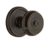 Grandeur Georgetown Solid Brass Rose Privacy Door Knob Set with Bouton Knob and 2-3/4" Backset Timeless Bronze