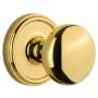 Grandeur Georgetown Solid Brass Rose Privacy Door Knob Set with Fifth Avenue Knob and 2-3/4" Backset Lifetime Brass