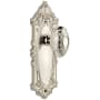Grandeur Grande Victorian Solid Brass Rose Privacy Door Knob Set with Grande Victorian Knob and 2-3/4" Backset Polished Nickel
