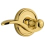 Grandeur Georgetown Solid Brass Left Handed Privacy Set with Bellagio Lever and 2-3/4" Backset Lifetime Brass