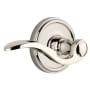 Grandeur Georgetown Solid Brass Left Handed Privacy Set with Bellagio Lever and 2-3/4" Backset Polished Nickel
