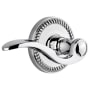 Grandeur Newport Solid Brass Left Handed Privacy Set with Bellagio Lever and 2-3/4" Backset Bright Chrome