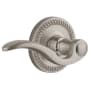 Grandeur Newport Solid Brass Left Handed Privacy Set with Bellagio Lever and 2-3/4" Backset Satin Nickel