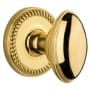 Grandeur Newport Solid Brass Rose Privacy Door Knob Set with Eden Prairie Knob and 2-3/4" Backset Lifetime Brass