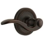 Grandeur Newport Solid Brass Right Handed Privacy Set with Bellagio Lever and 2-3/4" Backset Timeless Bronze
