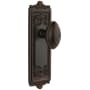 Grandeur Windsor Solid Brass Rose Privacy Door Knob Set with Eden Prairie Knob and 2-3/4" Backset Timeless Bronze