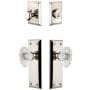 Grandeur Fifth Avenue Solid Brass Single Cylinder Keyed Entry Knobset and Deadbolt Combo Pack with Biarritz Crystal Knob and 2-3/4" Backset Polished Nickel