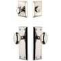 Grandeur Fifth Avenue Solid Brass Single Cylinder Keyed Entry Knobset and Deadbolt Combo Pack with Eden Prairie Knob and 2-3/4" Backset Polished Nickel