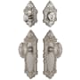 Grandeur Grande Victorian Solid Brass Single Cylinder Keyed Entry Knobset and Deadbolt Combo Pack with Grande Victorian Knob and 2-3/4" Backset Satin Nickel