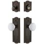 Grandeur Parthenon Solid Brass Single Cylinder Keyed Entry Knobset and Deadbolt Combo Pack with Hyde Park Knob and 2-3/4" Backset Timeless Bronze
