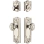 Grandeur Parthenon Solid Brass Single Cylinder Keyed Entry Knobset and Deadbolt Combo Pack with Windsor Knob and 2-3/4" Backset Polished Nickel
