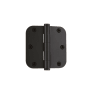 Grandeur 3.5 x 3.5 Inch Plain Bearing 5/8" Radius Corner Mortise Door Hinge with Button Finial - Single Hinge Timeless Bronze