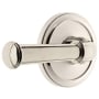 Grandeur Circulaire Solid Brass Rose Dummy Door Lever Set with Georgetown Lever Polished Nickel