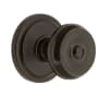 Grandeur Circulaire Solid Brass Rose Privacy Door Knob Set with Bouton Knob and 2-3/4" Backset Timeless Bronze