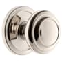 Grandeur Circulaire Solid Brass Rose Privacy Door Knob Set with Circulaire Knob and 2-3/4" Backset Polished Nickel