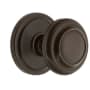 Grandeur Circulaire Solid Brass Rose Privacy Door Knob Set with Circulaire Knob and 2-3/4" Backset Timeless Bronze