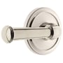 Grandeur Circulaire Solid Brass Rose Right Handed Privacy Door Lever Set with Georgetown Lever and 2-3/8" Backset Polished Nickel