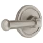 Grandeur Circulaire Solid Brass Rose Right Handed Privacy Door Lever Set with Georgetown Lever and 2-3/8" Backset Satin Nickel
