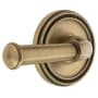 Grandeur Soleil Solid Brass Right Handed Passage Door Lever Set with Georgetown Lever and 2-3/4" Backset Vintage Brass