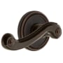 Grandeur Soleil Solid Brass Left Handed Passage Door Lever Set with Newport Lever and 2-3/8" Backset Timeless Bronze