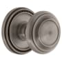 Grandeur Soleil Solid Brass Privacy Door Knob Set with Circulaire Knob and 2-3/4" Backset Antique Pewter