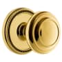 Grandeur Soleil Solid Brass Privacy Door Knob Set with Circulaire Knob and 2-3/4" Backset Lifetime Brass