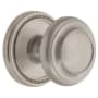 Grandeur Soleil Solid Brass Privacy Door Knob Set with Circulaire Knob and 2-3/4" Backset Satin Nickel