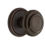 Grandeur Soleil Solid Brass Privacy Door Knob Set with Circulaire Knob and 2-3/4" Backset Timeless Bronze