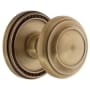 Grandeur Soleil Solid Brass Privacy Door Knob Set with Circulaire Knob and 2-3/4" Backset Vintage Brass