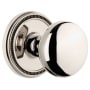 Grandeur Soleil Solid Brass Privacy Door Knob Set with Fifth Avenue Knob and 2-3/8" Backset Polished Nickel