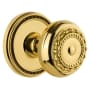 Grandeur Soleil Solid Brass Privacy Door Knob Set with Parthenon Knob and 2-3/4" Backset Lifetime Brass