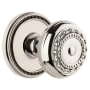 Grandeur Soleil Solid Brass Privacy Door Knob Set with Parthenon Knob and 2-3/4" Backset Polished Nickel