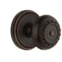 Grandeur Soleil Solid Brass Privacy Door Knob Set with Parthenon Knob and 2-3/4" Backset Timeless Bronze