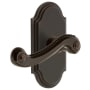 Grandeur Arc Solid Brass Dummy Door Lever Set with Newport Lever Timeless Bronze