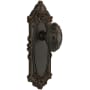 Grandeur Grande Victorian Solid Brass Rose Dummy Knob Set with Grande Victorian Knob Timeless Bronze