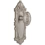 Grandeur Grande Victorian Solid Brass Rose Dummy Knob Set with Grande Victorian Knob Satin Nickel