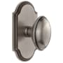 Grandeur Arc Solid Brass Privacy Door Knob Set with Eden Prairie Knob and 2-3/4" Backset Antique Pewter