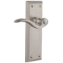 Grandeur Fifth Avenue Solid Brass Non-Turning Two-Sided Dummy Set with Bellagio Lever Satin Nickel