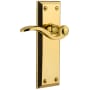 Grandeur Fifth Avenue Solid Brass Non-Turning Two-Sided Dummy Set with Bellagio Lever Polished Brass