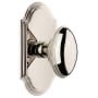 Grandeur Arc Solid Brass Privacy Door Knob Set with Eden Prairie Knob and 2-3/4" Backset Polished Nickel