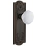 Grandeur Parthenon Solid Brass Rose Dummy Door Knob Set with Hyde Park Knob Timeless Bronze