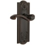 Grandeur Parthenon Solid Brass Rose Dummy Door Lever Set with Portofino Door Lever Timeless Bronze