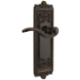 Grandeur Windsor Solid Brass Rose Dummy Door Lever Set with Bellagio Lever Timeless Bronze