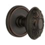 Grandeur Georgetown Solid Brass Rose Dummy Knob Set with Grande Victorian Knob Timeless Bronze