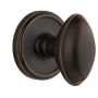 Grandeur Georgetown Solid Brass Rose Dummy Door Knob Set with Eden Prairie Knob Timeless Bronze
