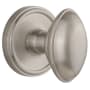 Grandeur Georgetown Solid Brass Rose Dummy Door Knob Set with Eden Prairie Knob Satin Nickel