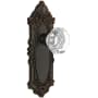Grandeur Grande Victorian Solid Brass Rose Single Dummy Door Knob with Chambord Crystal Knob Timeless Bronze