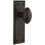 Grandeur Fifth Avenue Solid Brass Rose Single Dummy Door Knob with Eden Prairie Knob Timeless Bronze