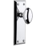 Grandeur Fifth Avenue Solid Brass Rose Single Dummy Door Knob with Eden Prairie Knob Bright Chrome